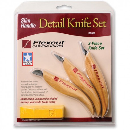 Sada  3 malých rezbárskych nožov Flexcut KN400 (obsahuje KN19, KN20, KN27