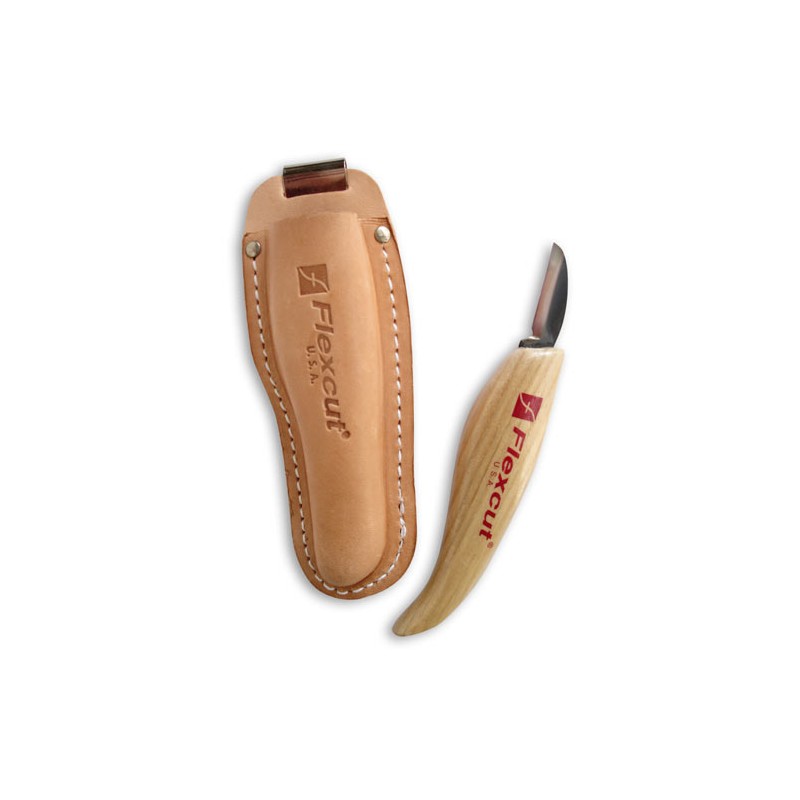 KN30 Hip Knife with leather sheath Flexcut