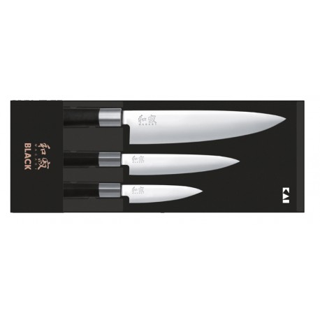 67S-300 Sada 3 nožov WASABI BLACK - obsahuje 6710P, 6715U a 6720C