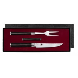 DM-0907 SHUN Steak knife, fork and table rest