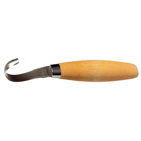Hook knife Morakniv 162 double edge with leather sheath