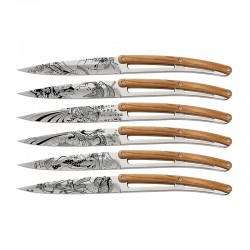 6AB105 Set of 6 steak knives Deejo Japan