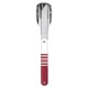 Straight magnetic cutlery Akinod 12h34 Mariniere Red