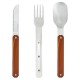 Straight magnetic cutlery Akinod 12h34 Wood Coral